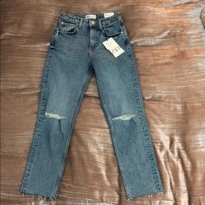 Zara Hi-Rise Ankle Length Slim Fit Jeans
